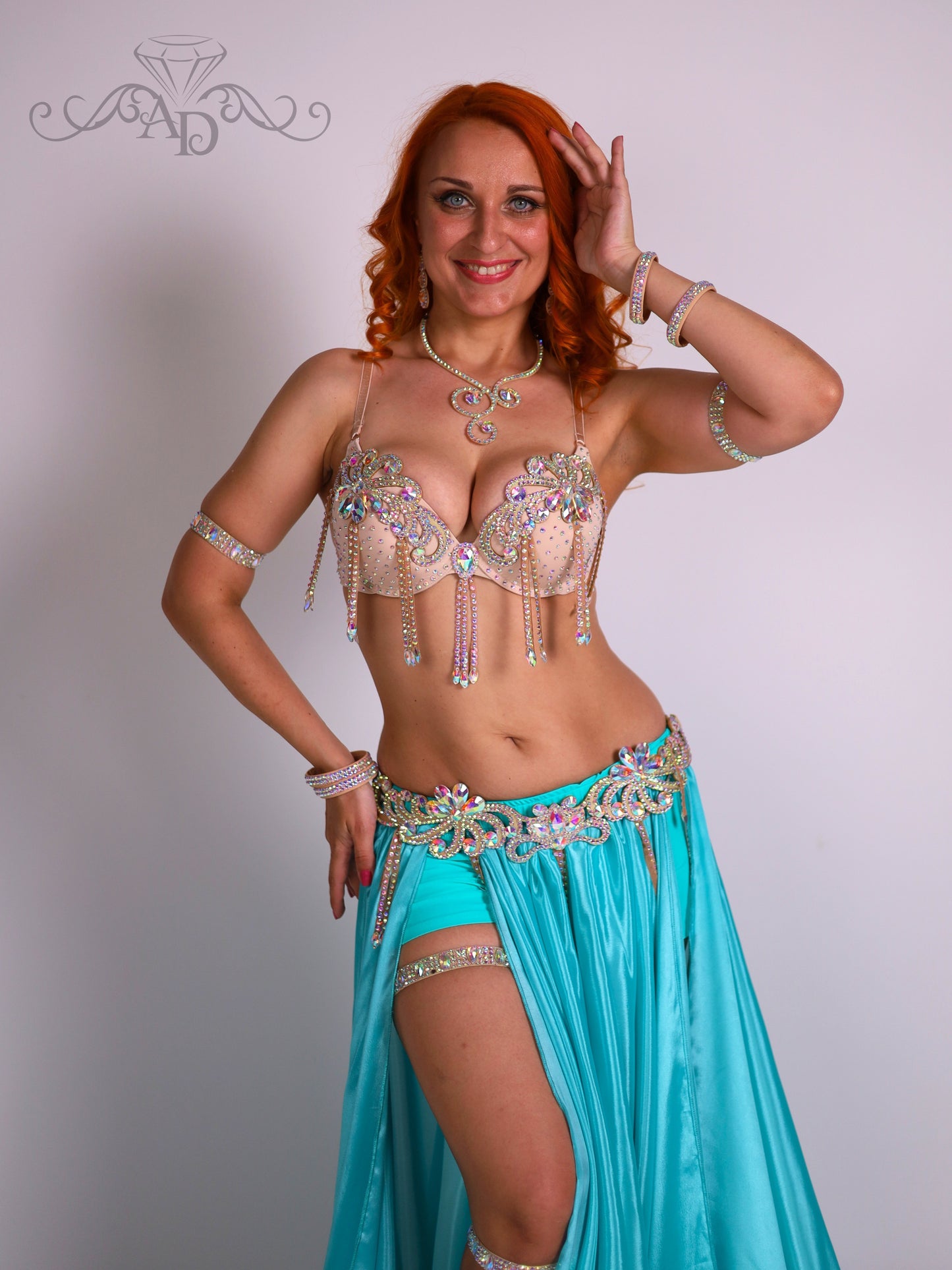 Professional Bellydance Bra and Belt Set