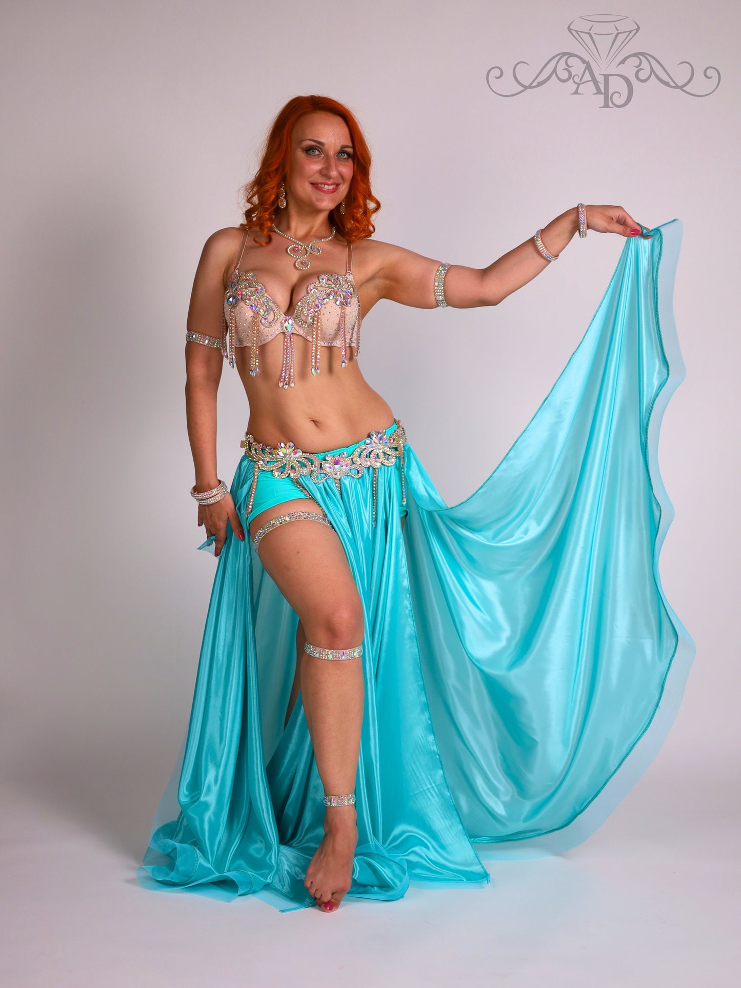 Professional Bellydance Bra and Belt Set