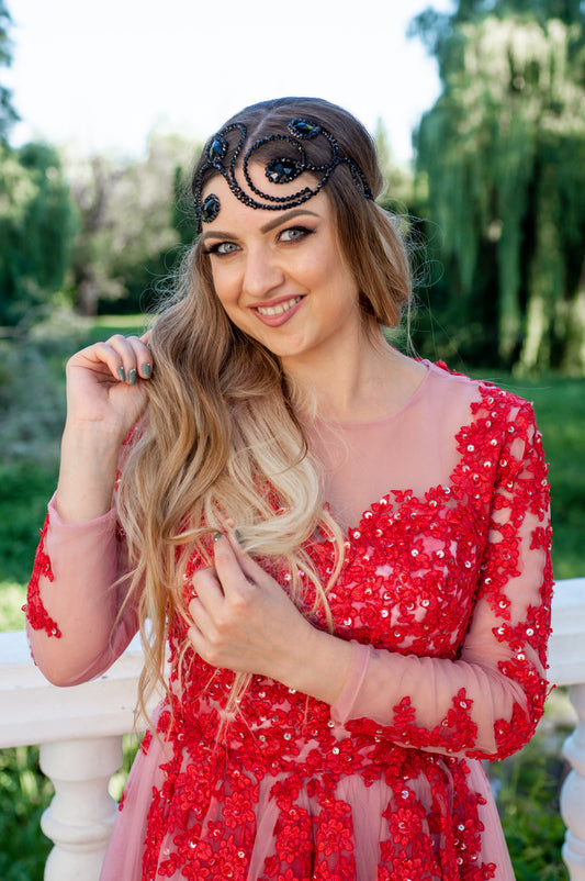 Handcrafted Wire Crown for Stage Shows - Penelope Black