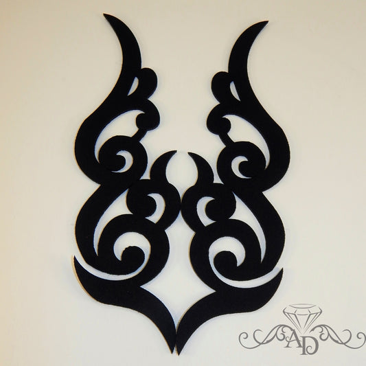 Laser-Cut Wing Style Felt Appliques for Dance & Gymnastics Costumes