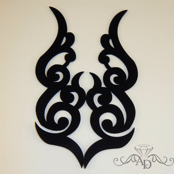 Laser-Cut Wing Style Felt Appliques for Dance & Gymnastics Costumes