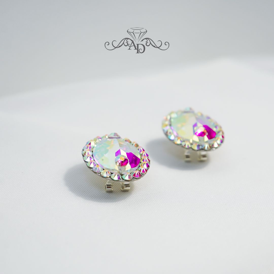 Ballroom dance clip on earrings