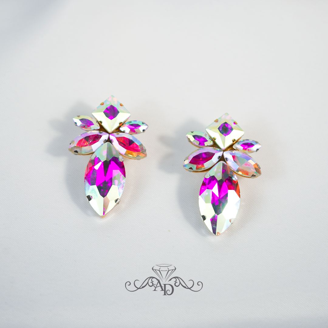 Latin dance clip on earrings