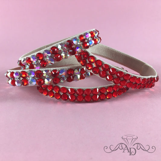Red Elastic Dance Cuffs