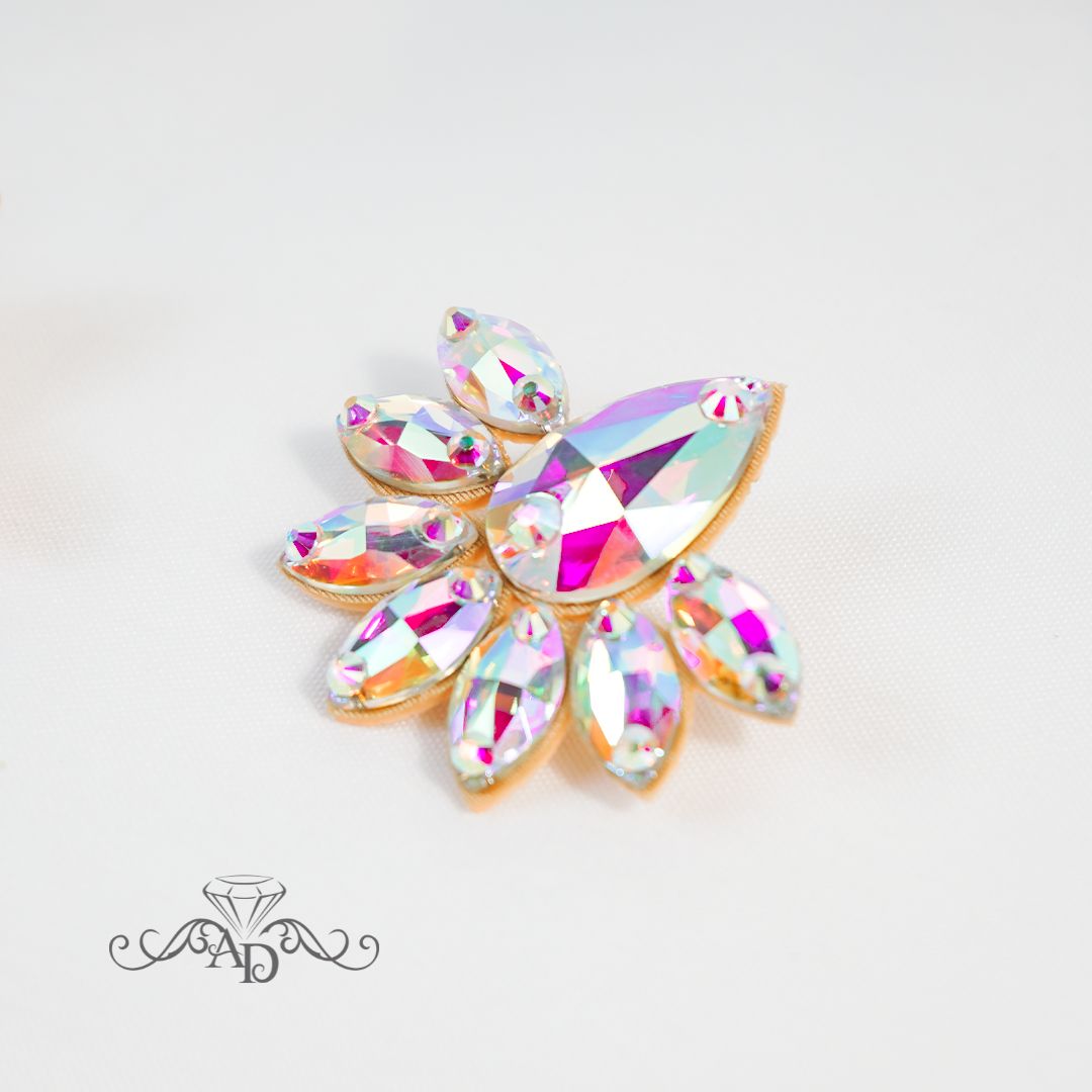 Rhinestone clip on earrings