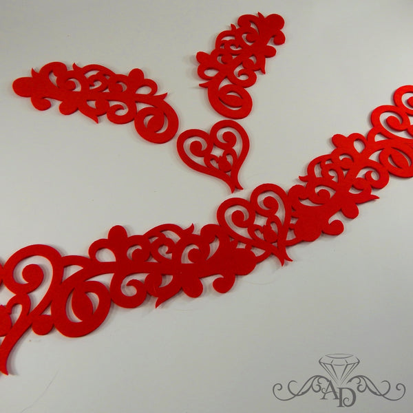 Heart Design Felt Applique Set for Dance Costumes – Bra & Belt Template