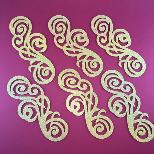 Laser-Cut Felt Appliques for Dance & Gymnastics Costumes – Set of 8