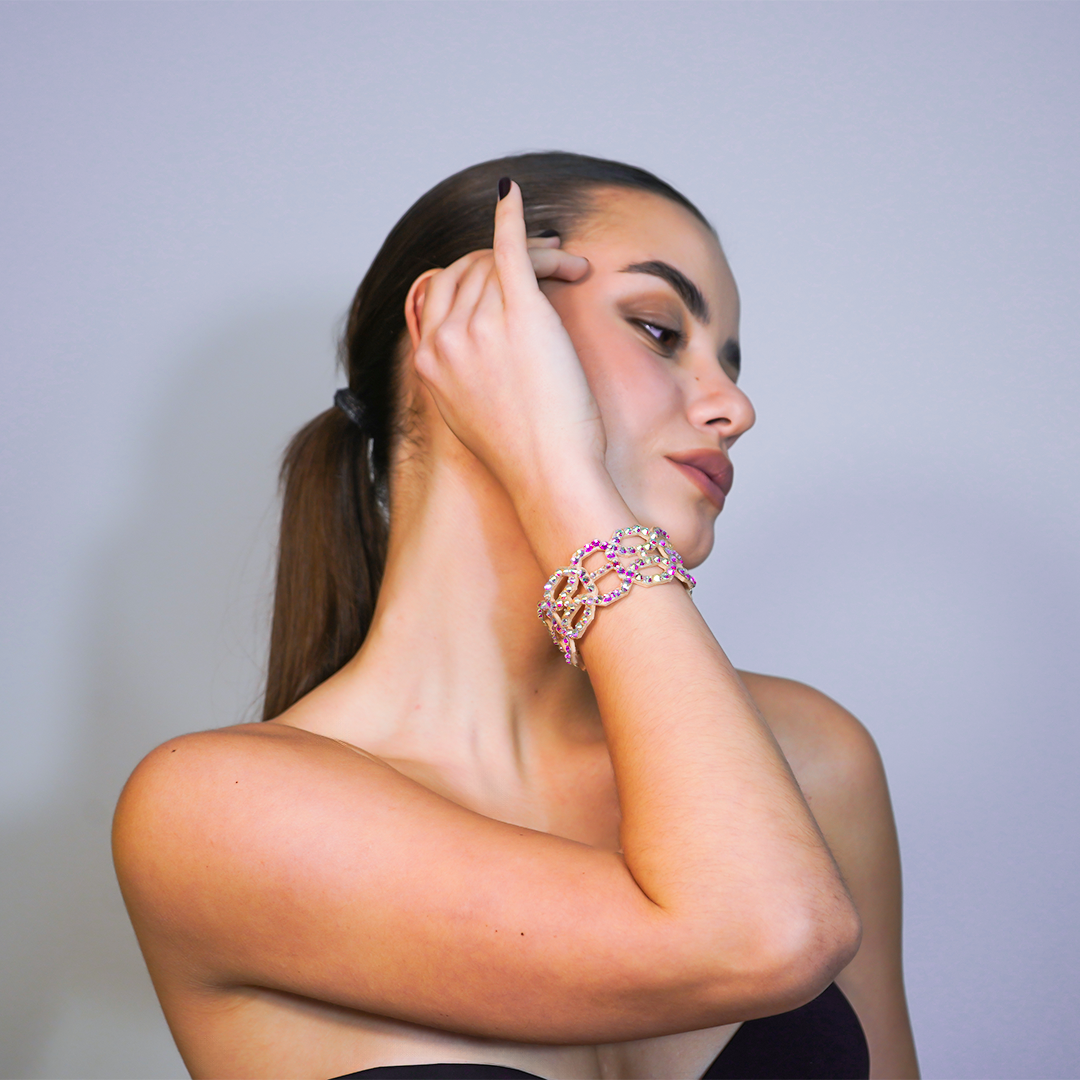 Rhinestone Wrist Cuff - Adrianna