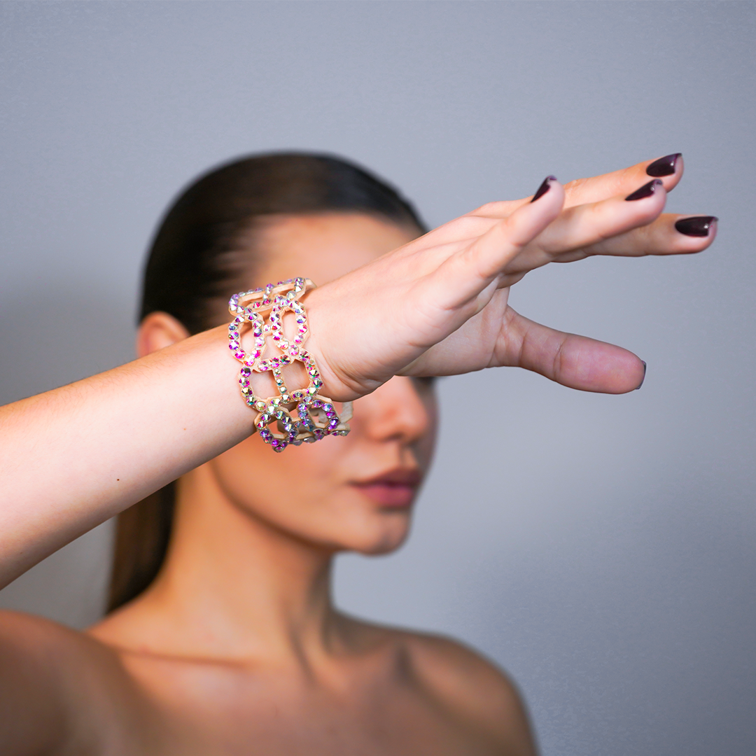 Rhinestone Wrist Cuff - Adrianna