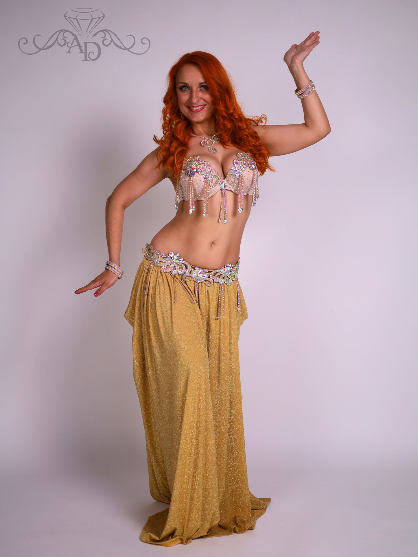Professional Bellydance Bra and Belt Set