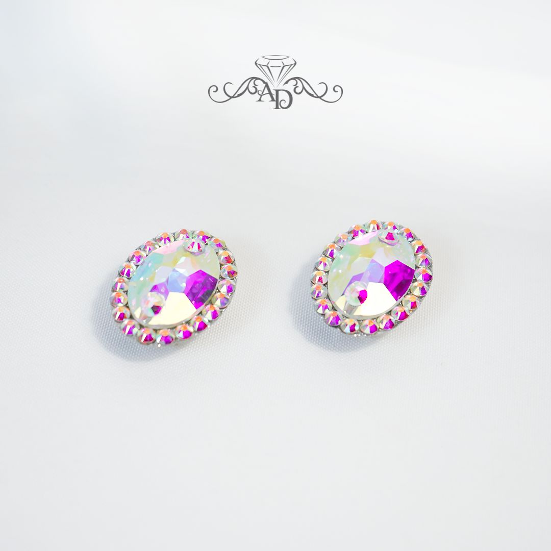 Ballroom dance clip on earrings