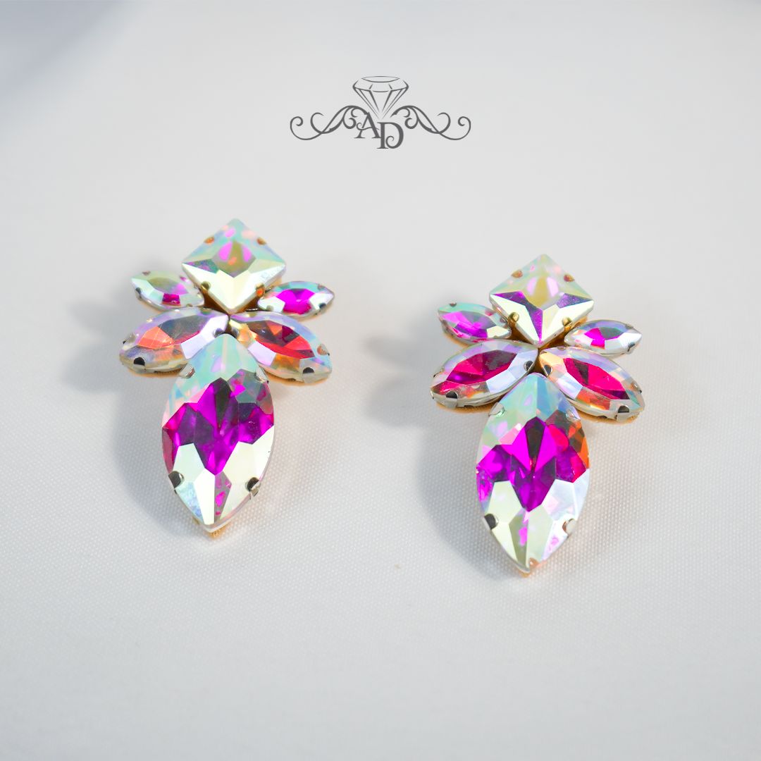Latin dance clip on earrings