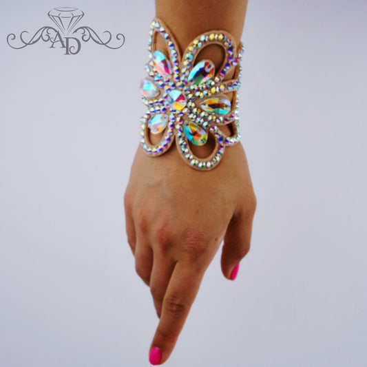 Rhinestone Bracelet for Dancers - Flower