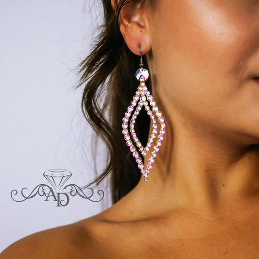 Glam Crystal Dance Earrings - Anna