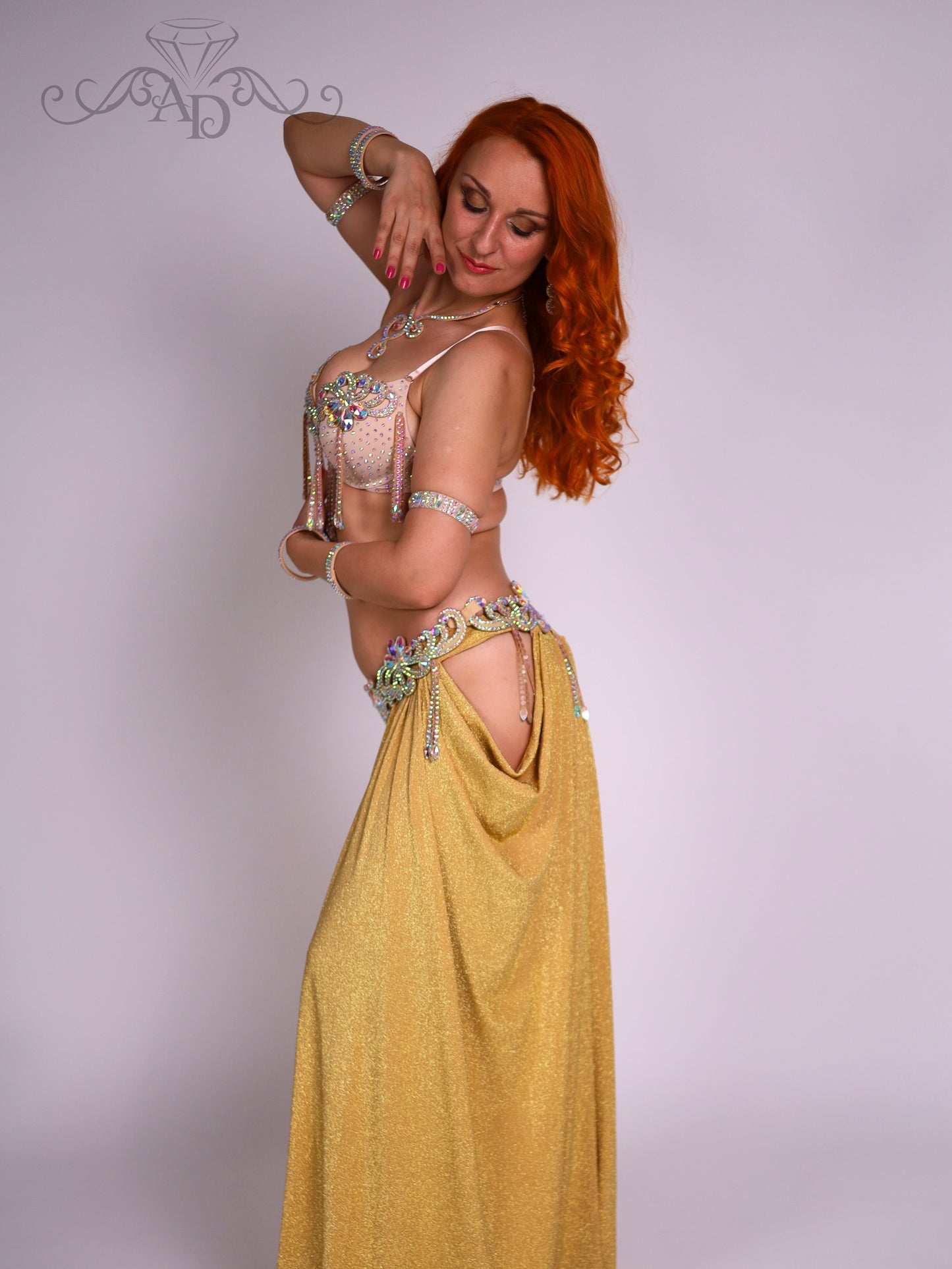 Professional Bellydance Bra and Belt Set