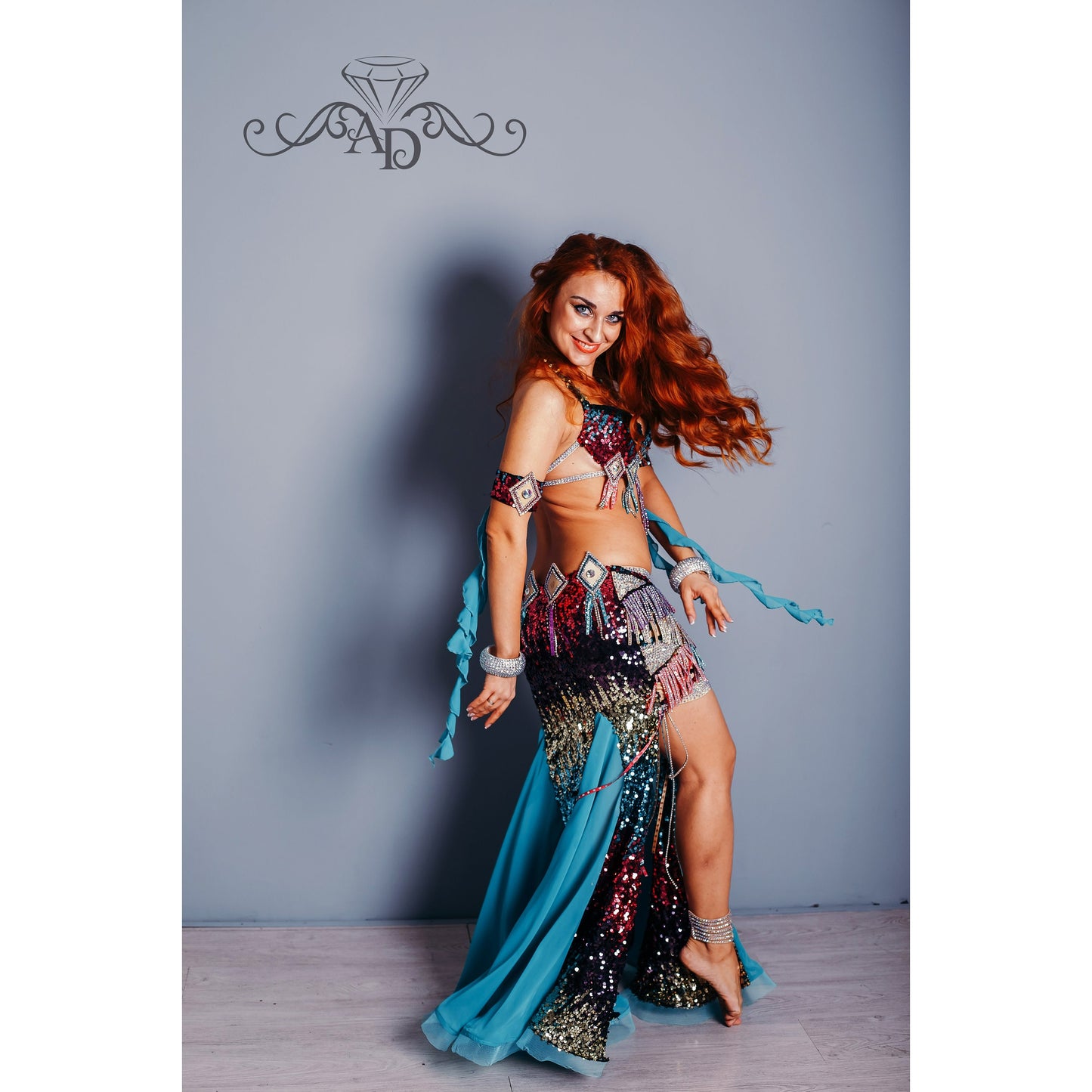 Custom Multicolor Sequin Belly Dance Costume – Festival Mirage