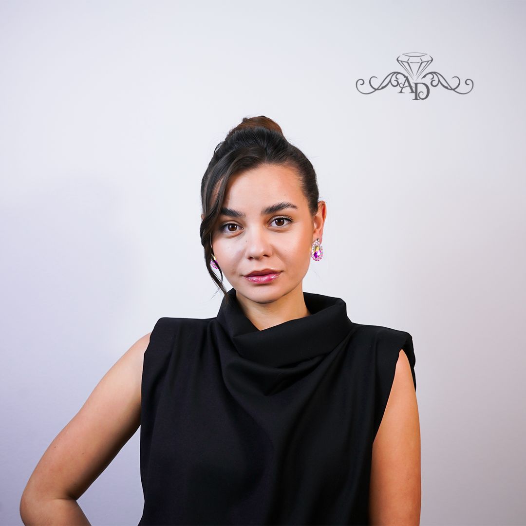 Crystal clip on earrings