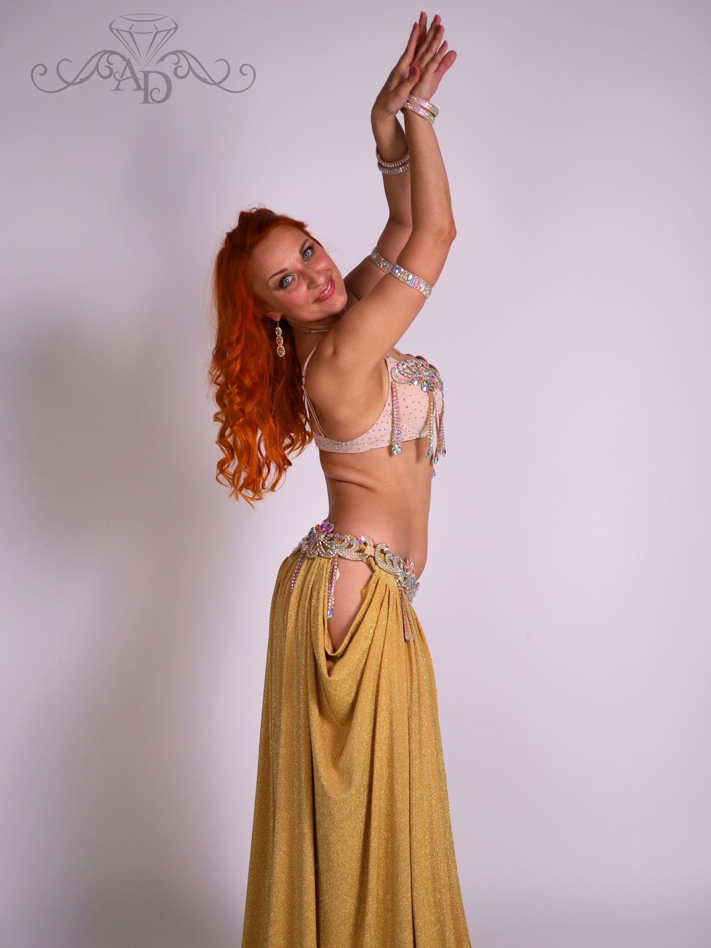 Professional Bellydance Bra and Belt Set