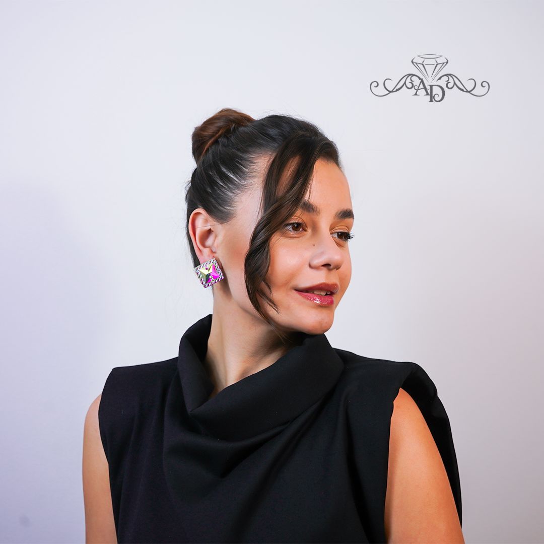 Crystal stud earrings