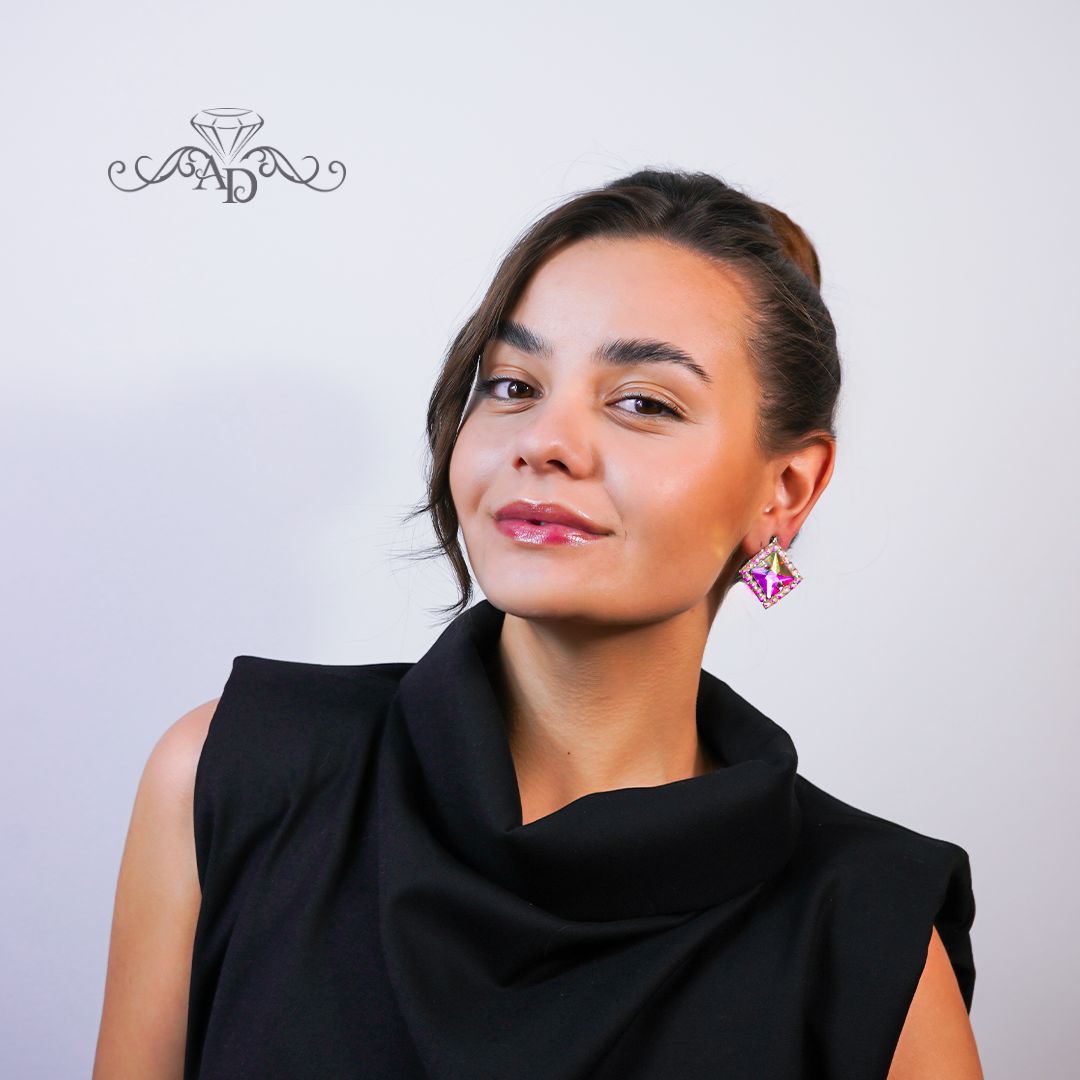Crystal stud earrings