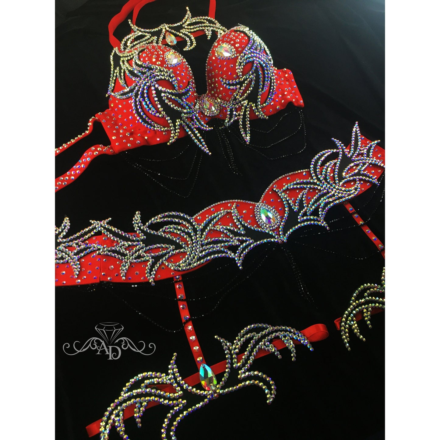 Custom Red Flame Belly Dance Costume – Fire Goddess