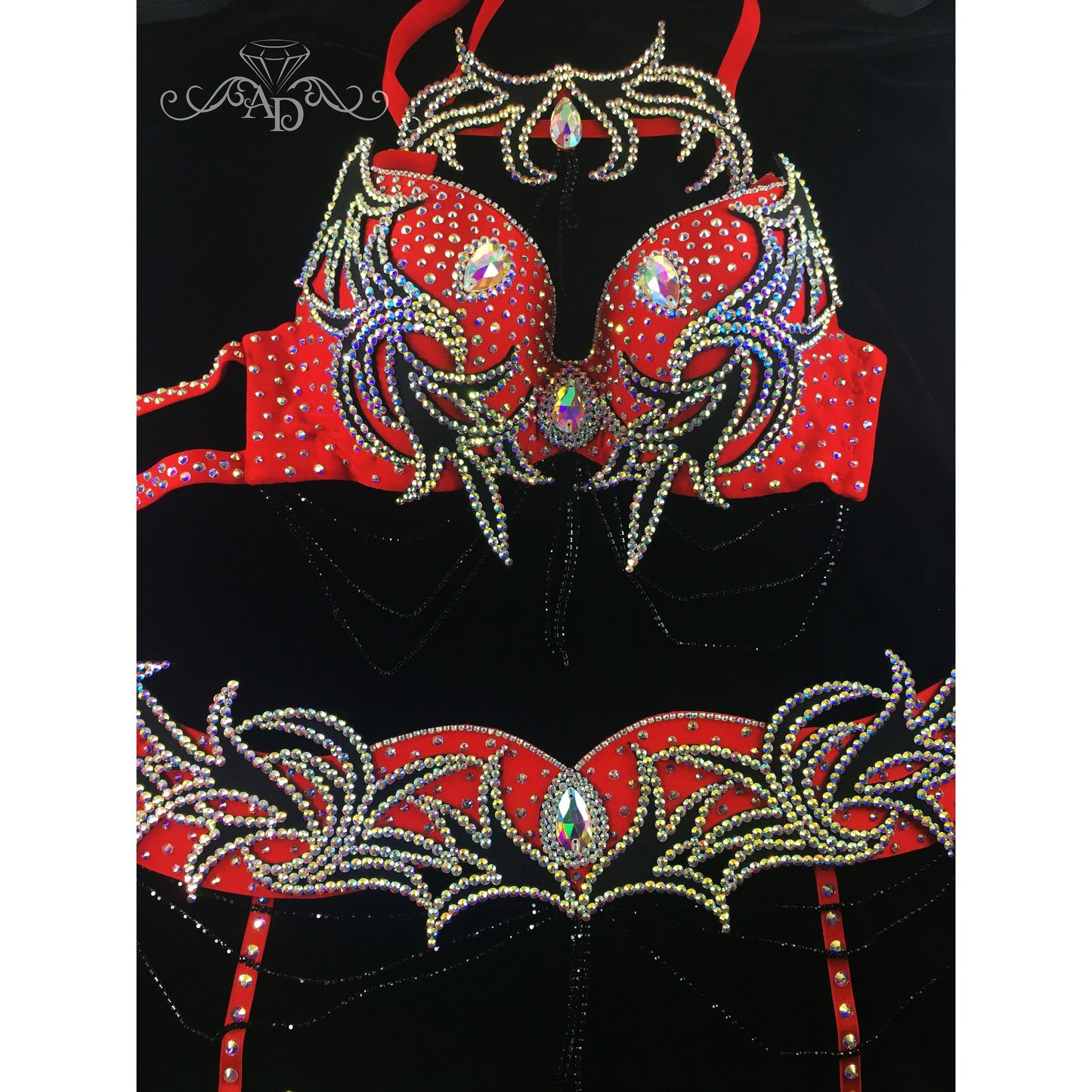 Custom Red Flame Belly Dance Costume – Fire Goddess