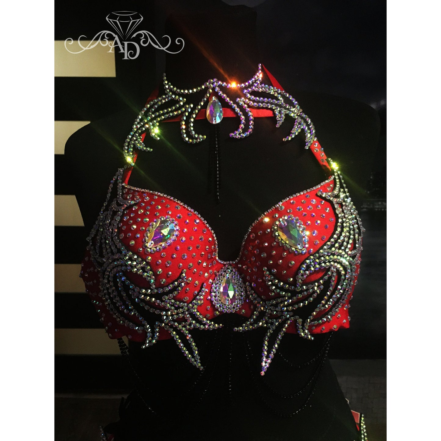 Custom Red Flame Belly Dance Costume – Fire Goddess