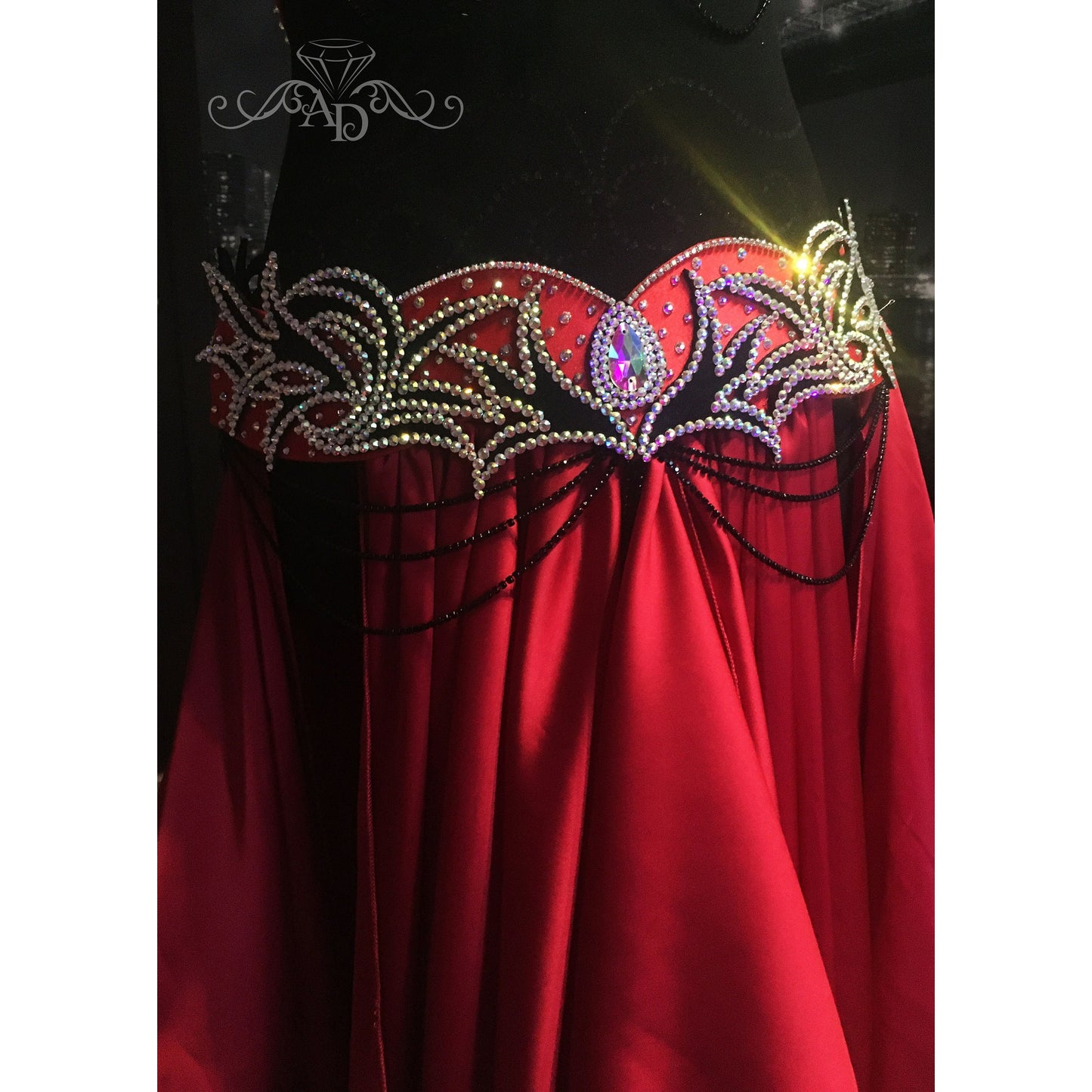 Custom Red Flame Belly Dance Costume – Fire Goddess