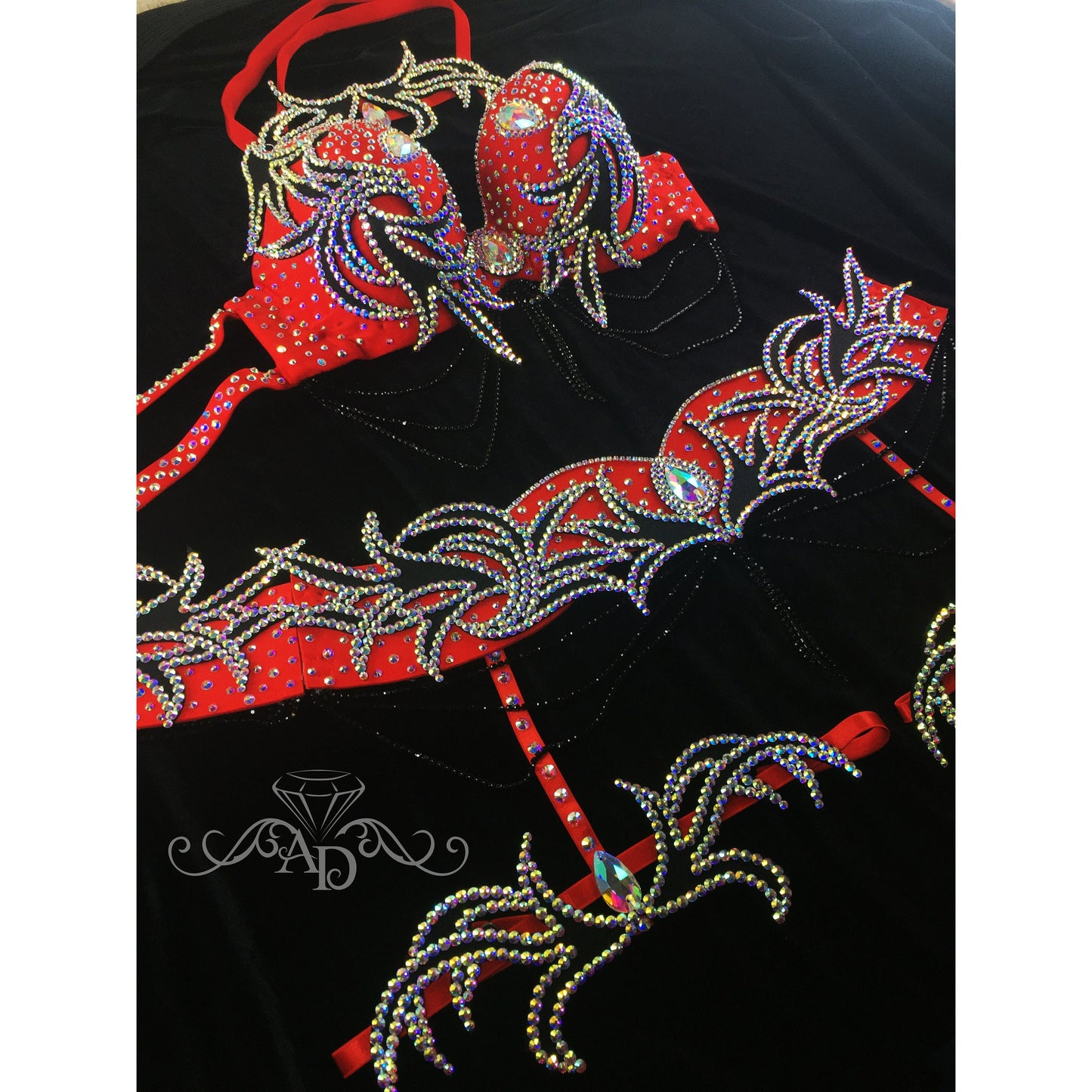 Custom Red Flame Belly Dance Costume – Fire Goddess