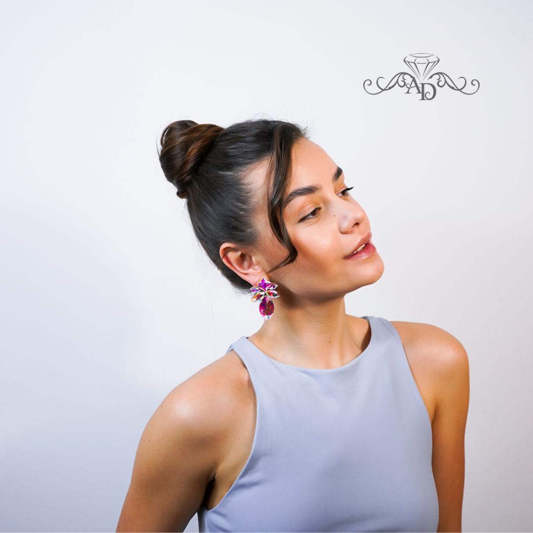 Latin dance clip on earrings