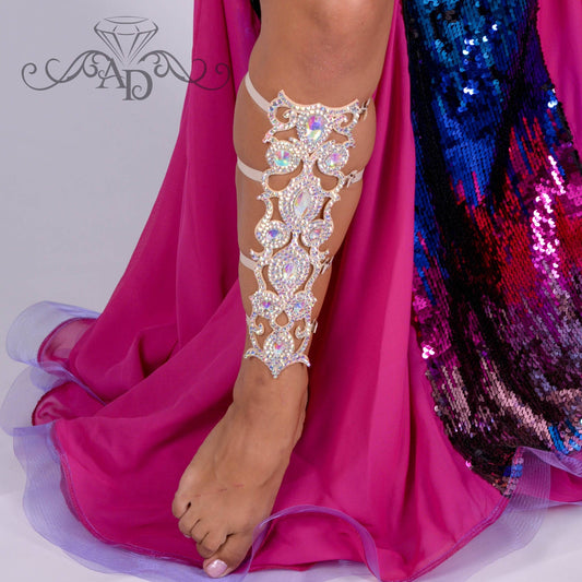 Belly Dance Rhinestone Leg Bracelet - Anetta