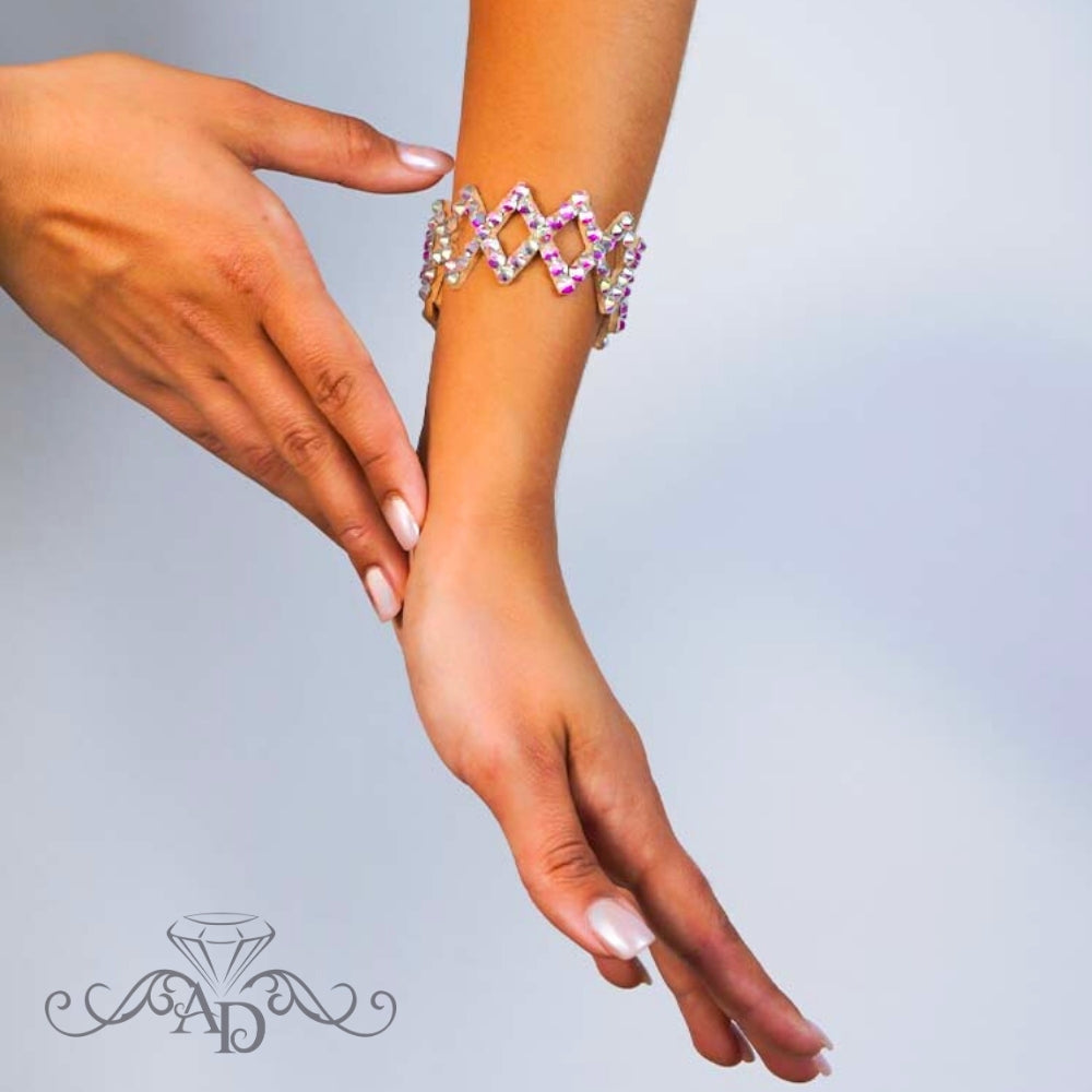 Rhinestone Wrist Cuff - Janice