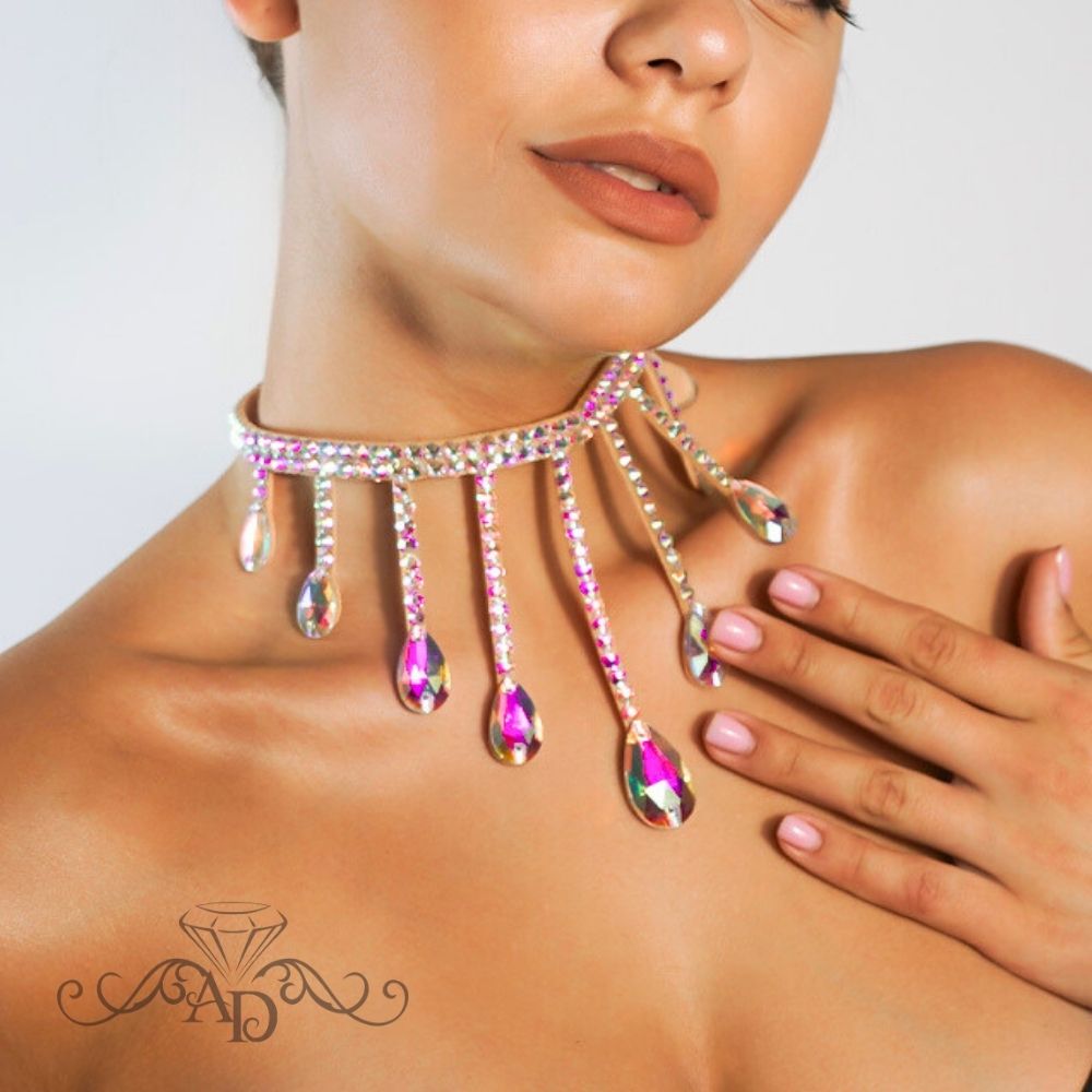 Glam Crystal Necklace - Elaina