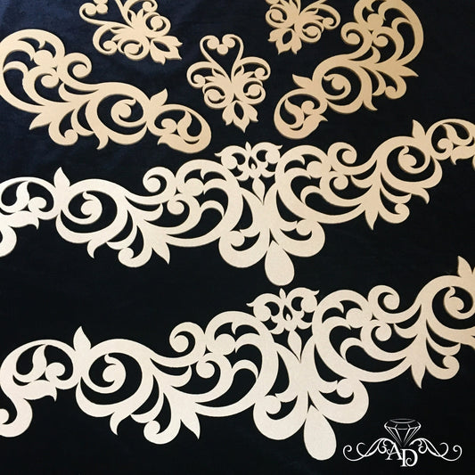 Felt Applique Template for Belly Dance & Latin Dress Costumes – DIY Sewing Pattern