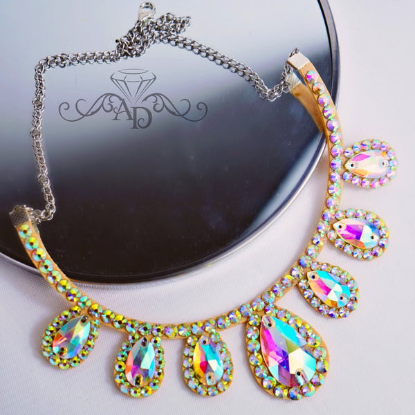 Rhinestone Necklace for Events - Mendi