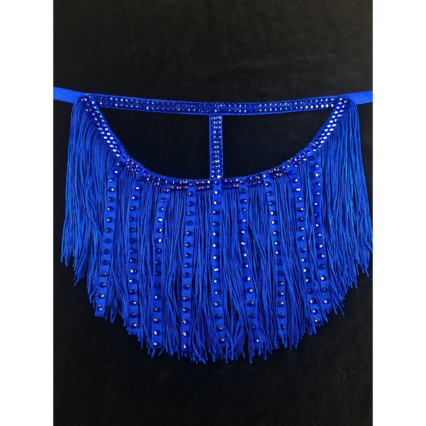 Crystal Fringe Face Mask – Fringe Blue