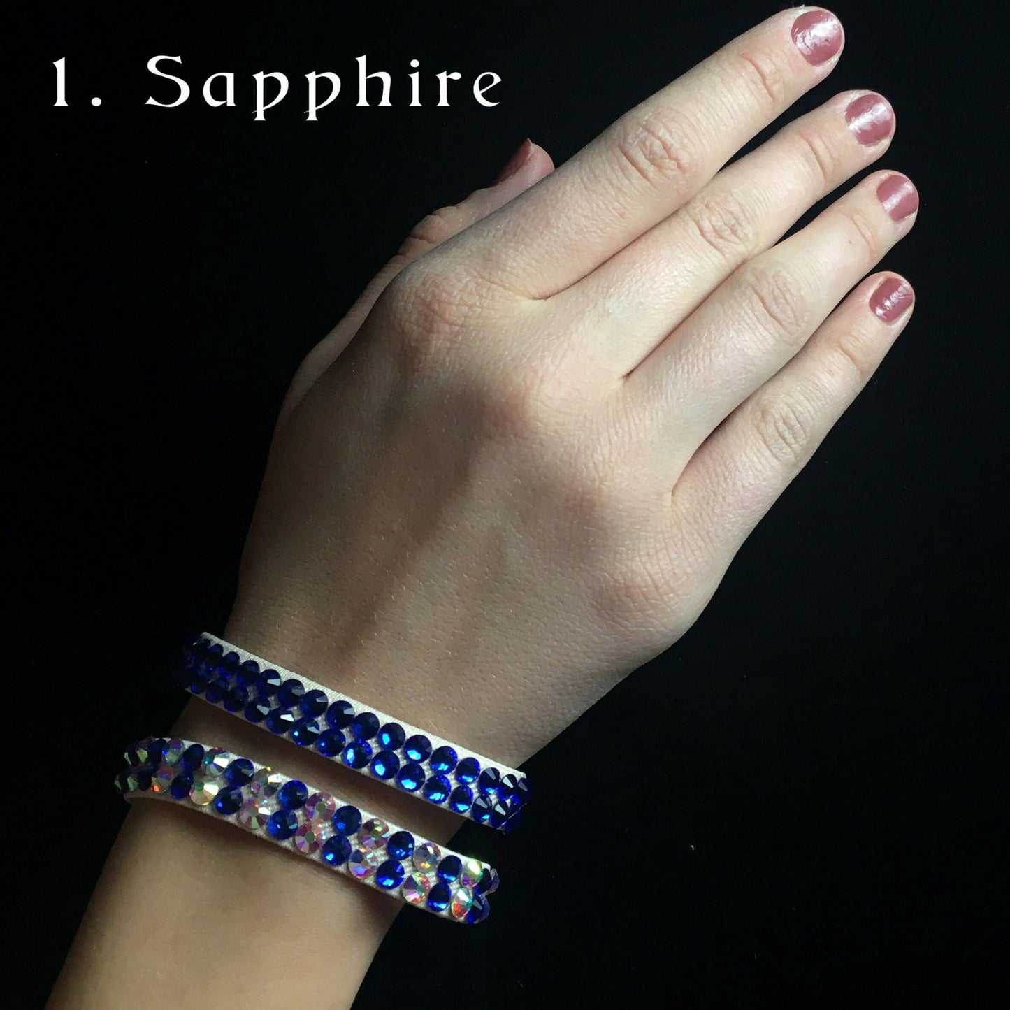 Elastic Rhinestone Wrist Cuff