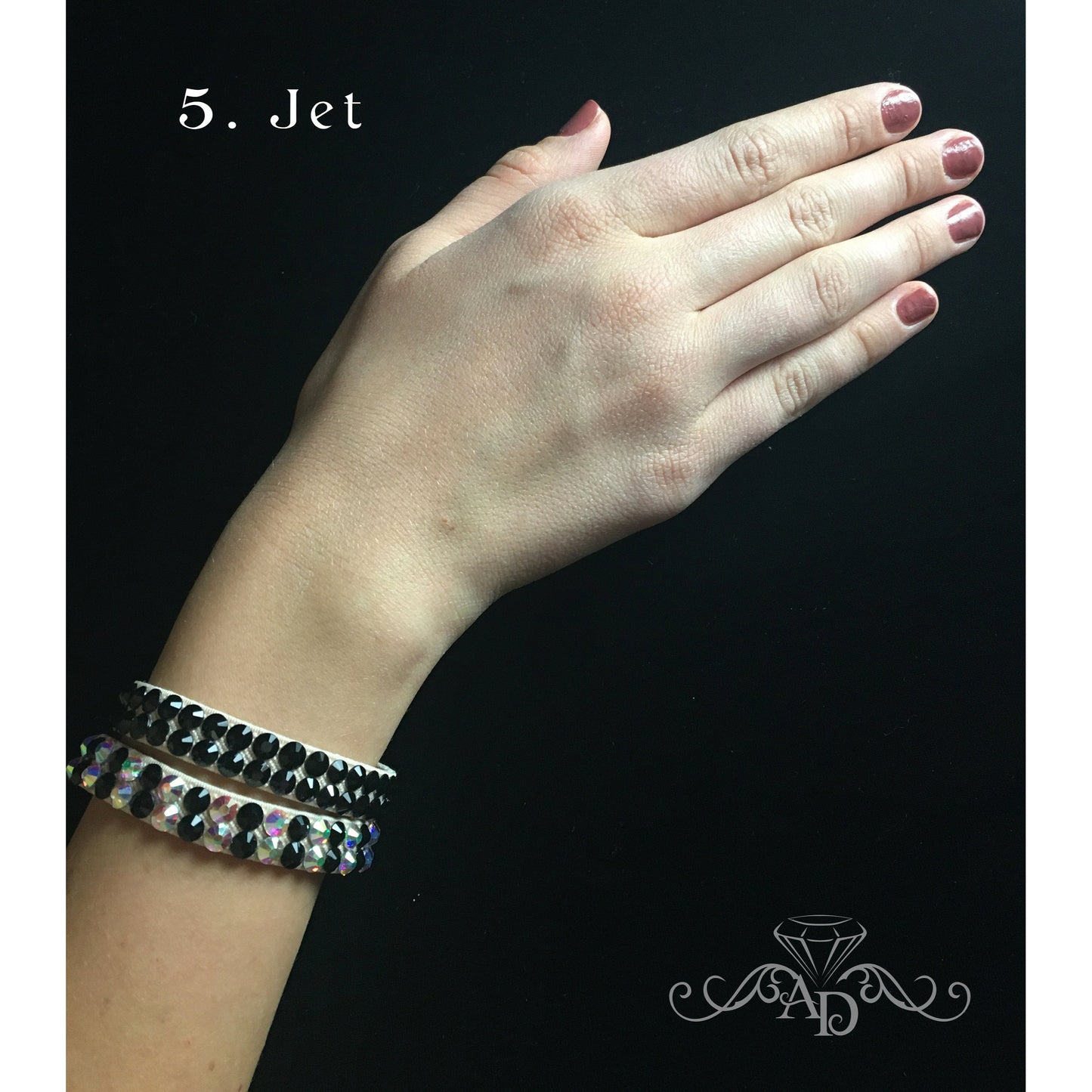 Elastic Rhinestone Wrist Cuff