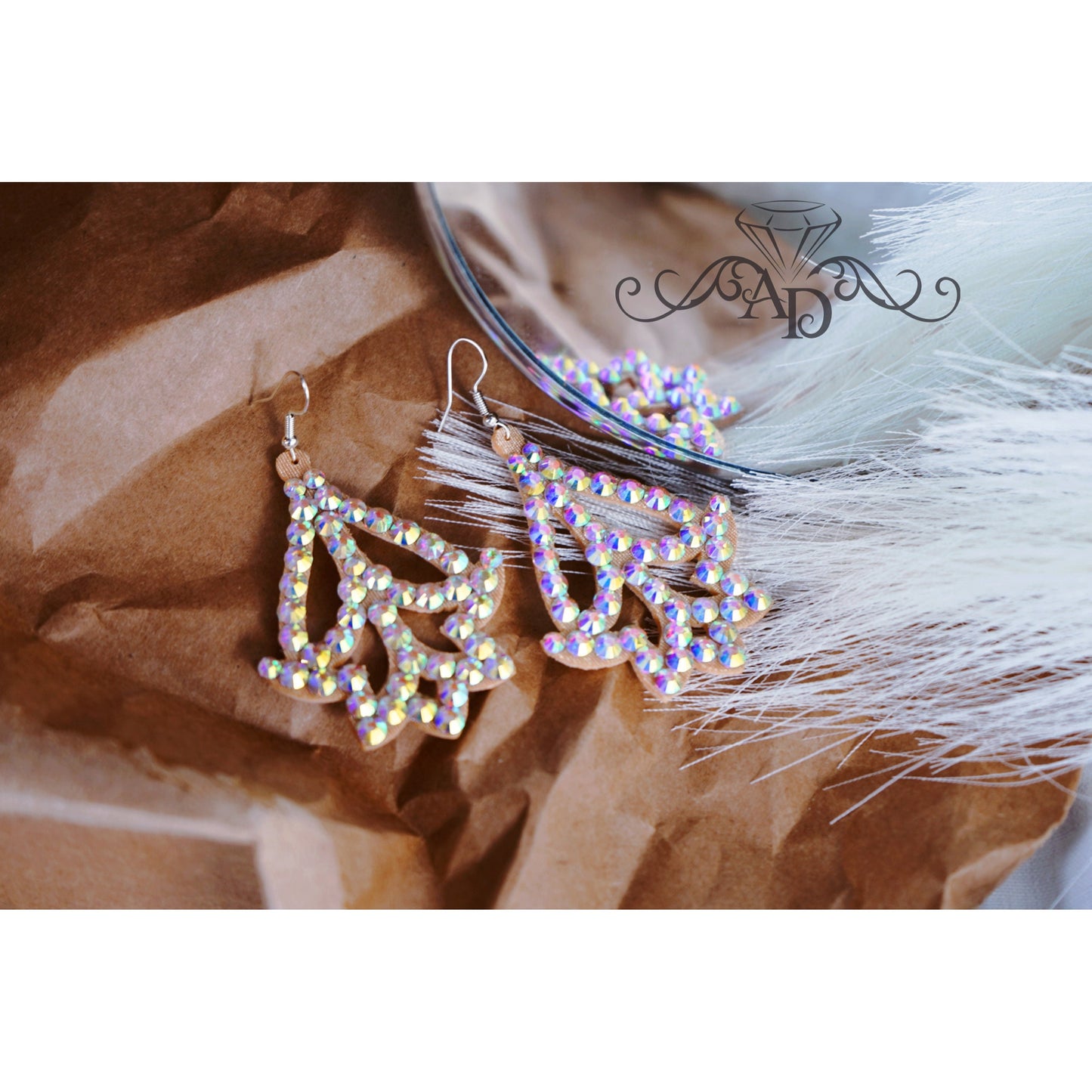Rhinestone Dance Earrings - Scarlett