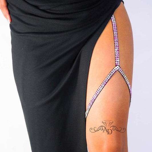 Crystal Garter Belt for Stage and Dance Looks