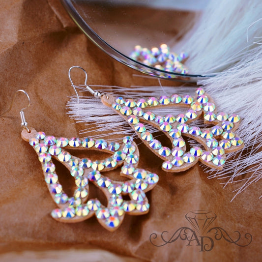 Rhinestone Dance Earrings - Scarlett
