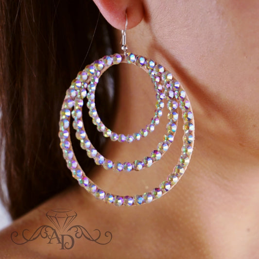 Hoop Shine Earrings for Stage - Miriam