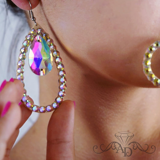 Sparkling Rhinestone Dance Earrings - Ellie