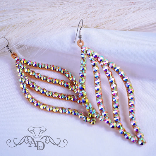 Dazzling Rhinestone Earrings - Amelia
