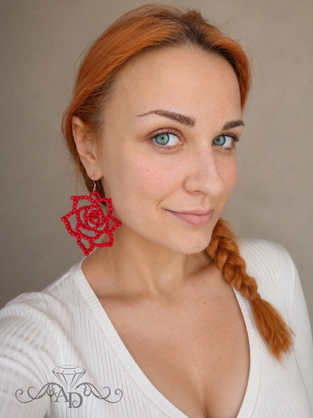 Crystal Rose Earrings