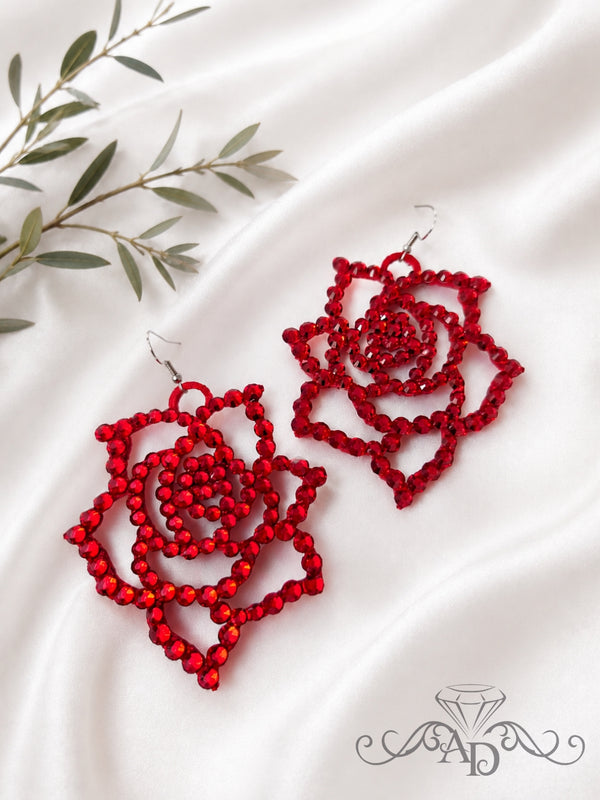 Crystal Rose Earrings