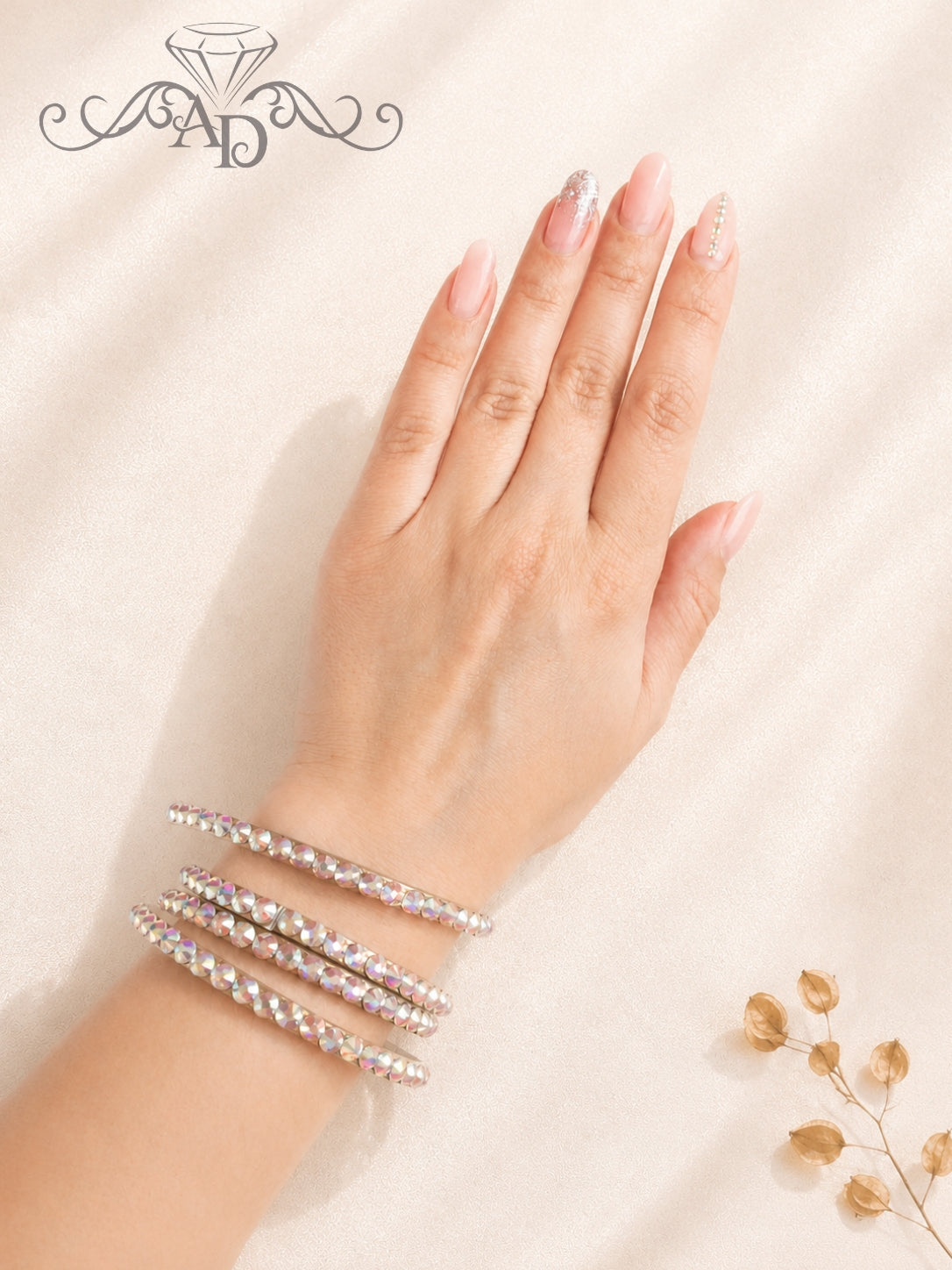Rhinestone Wrist Cuff for Dancers