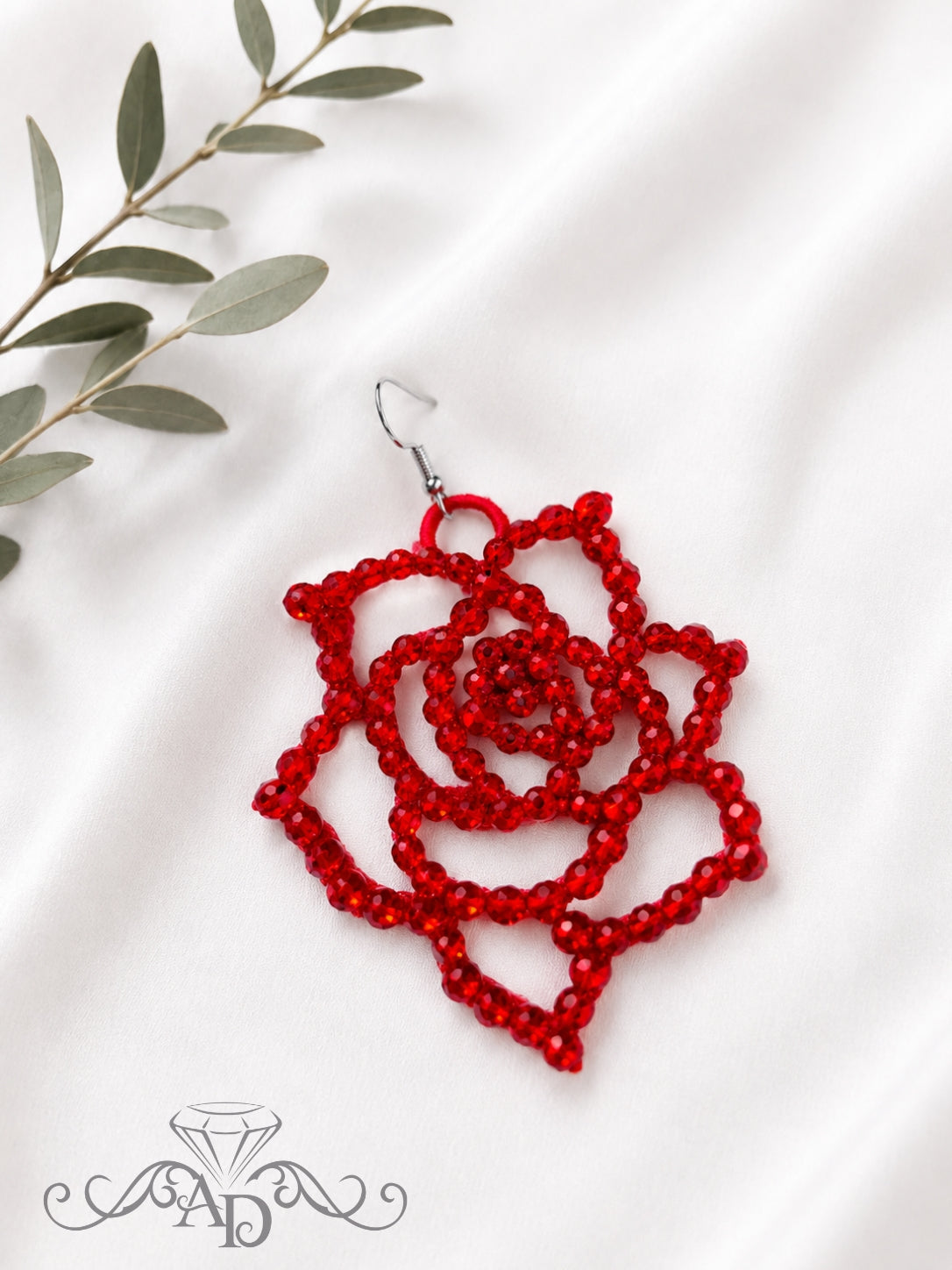 Crystal Rose Earrings