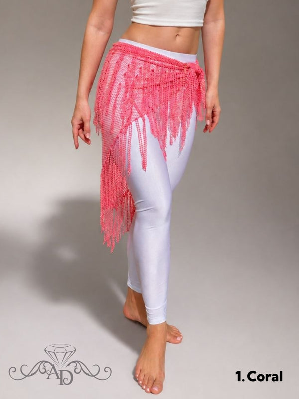 Long Rhinestone Hip Scarf