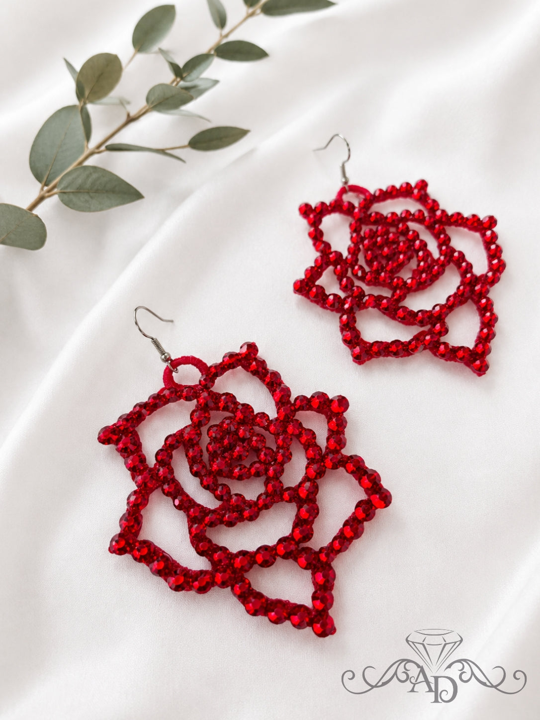 Crystal Rose Earrings